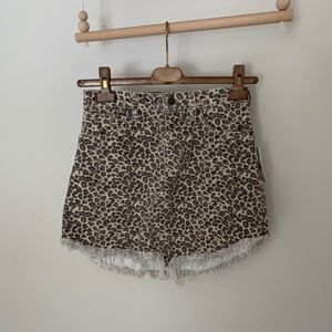 Free People NWT Printed Bailey Denim Mini Skirt